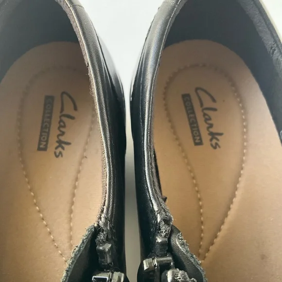 Clarks Channing Essa 6.5 M Black Leather slip on - Picture 11 of 13